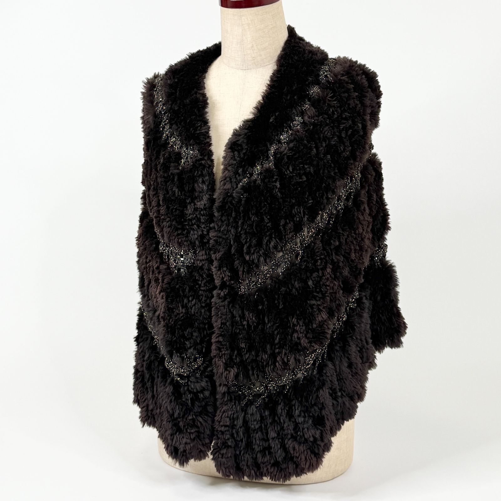 paula lishman limited】毛皮 ポンチョ - メルカリ