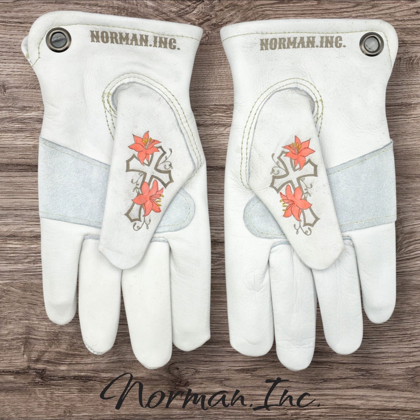 牛革 レザーグローブ ホワイト 白 アメリカン バイク ハーレー