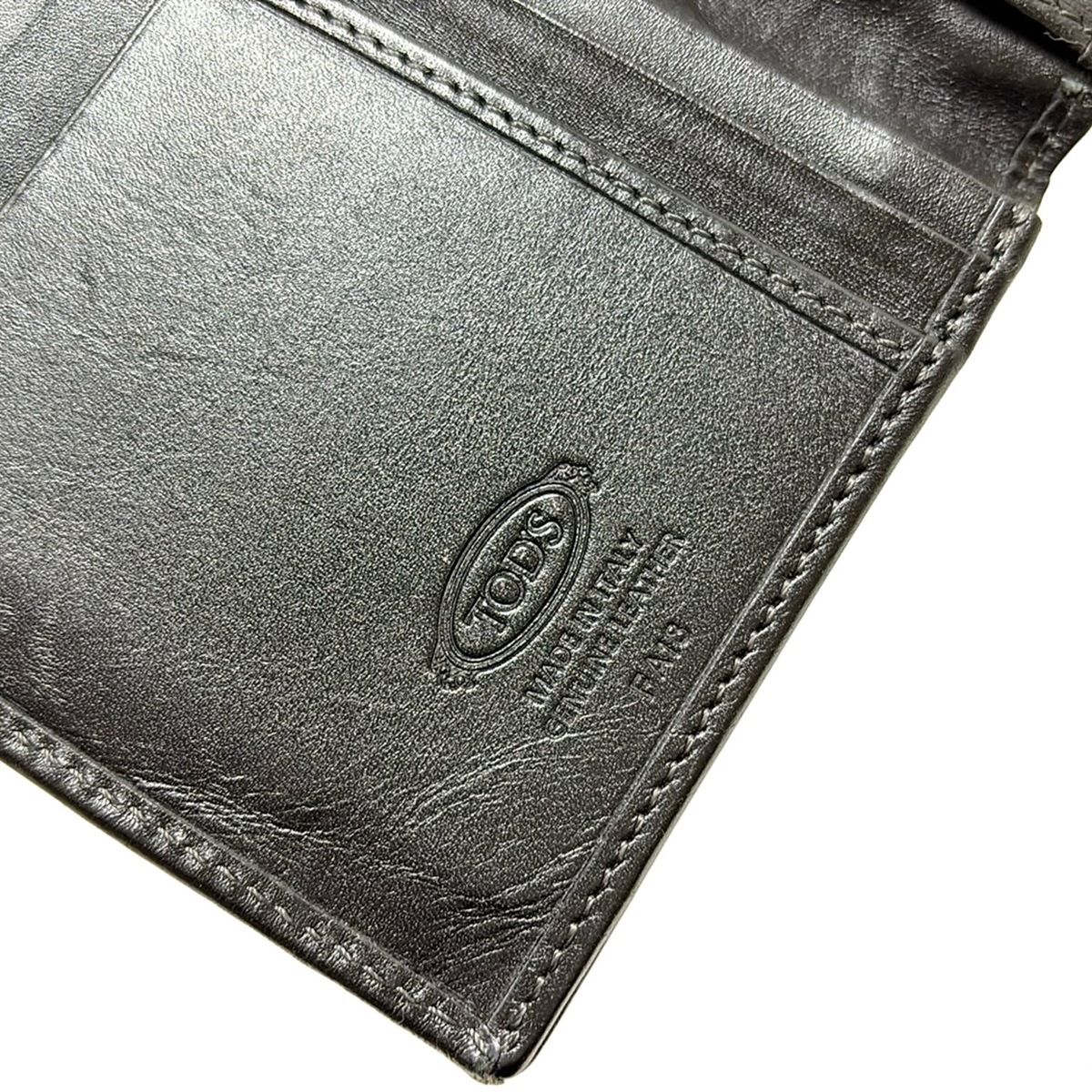 TOD'S(トッズ) 長財布 - 黒 レザー - メルカリ