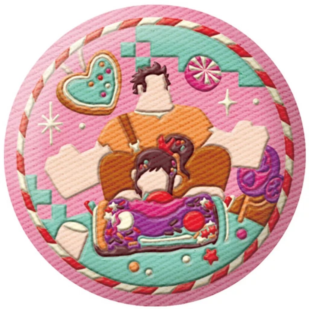 Disney Characters【シュガー・ラッシュ】刺繍缶バッジ★ビスケット Disney Characters 刺繍缶バッジビスケット2｜発売日：2025年12月22日