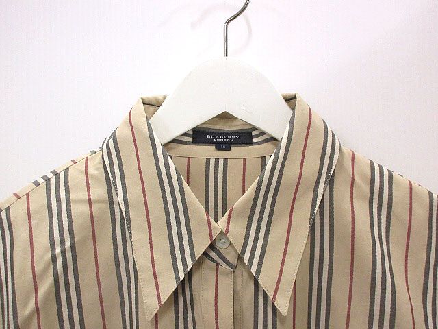 バーバリー ロンドン BURBERRY LONDON ストライプ シャツ 15 ベージュ