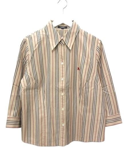 バーバリー ロンドン BURBERRY LONDON ストライプ シャツ 15 ベージュ