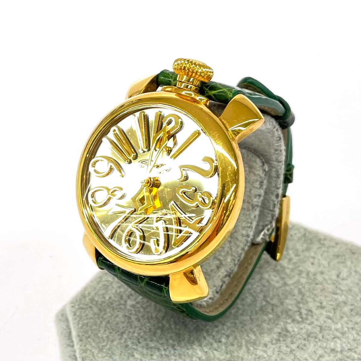 GAGA MILANO ガガミラノ マヌアーレ40 腕時計 500本限定/SS×レザー