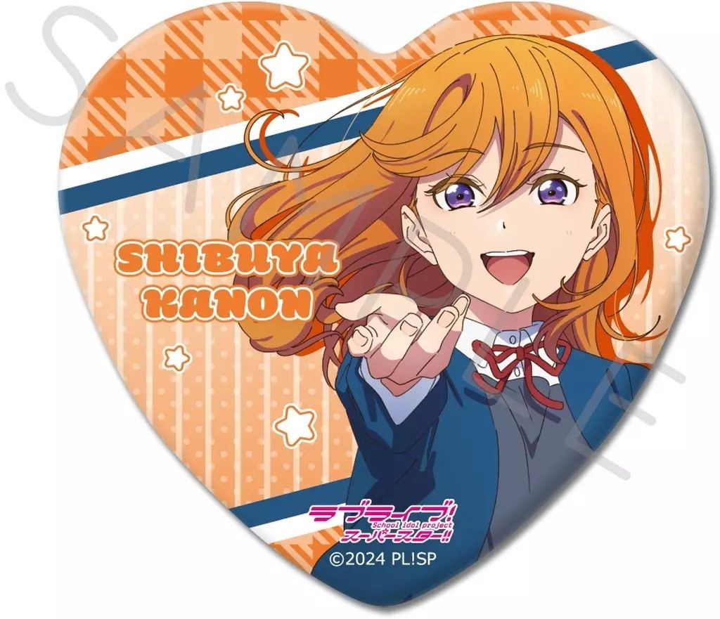 中古】バッジ・ビンズ SA.澁谷かのん ハート型缶バッジ 第4弾 「ラブ