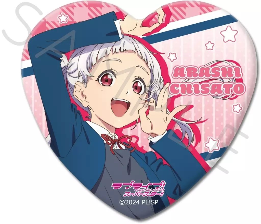 中古】バッジ・ビンズ SC.嵐千砂都 ハート型缶バッジ 第4弾 「ラブ