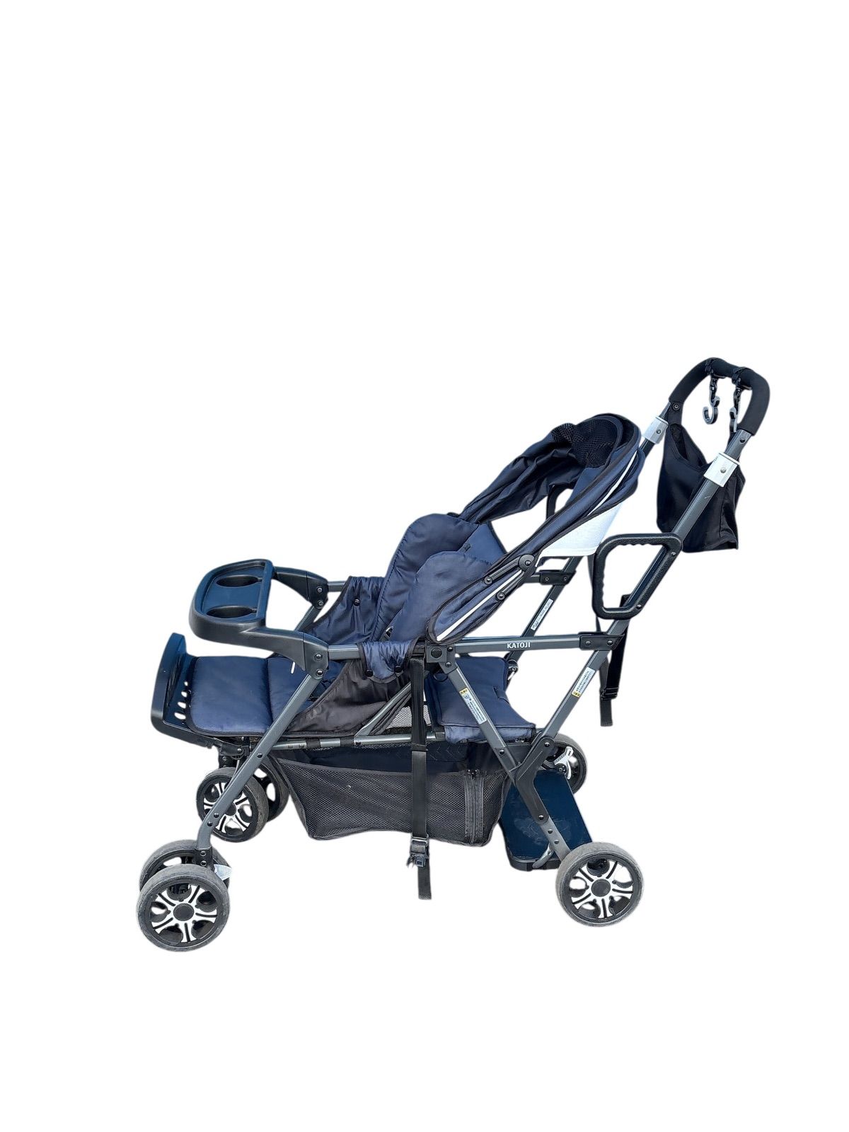 カトージ 2人でゴー 縦型 スリム 2人乗り 人気ベビーカー ネイビー