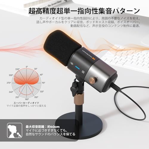 新品】NearStream AM25X コンデンサーマイク USBマイク PCマイク XLR