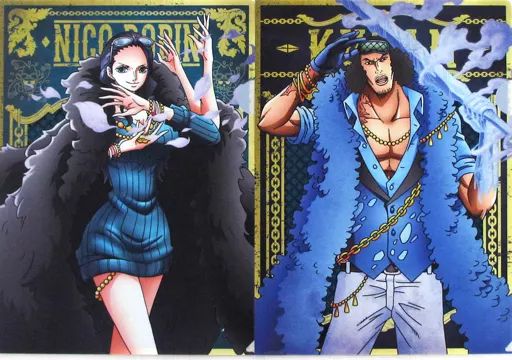 中古】クリアファイル ロビン＆青雉 A4描きおろしクリアファイルセット