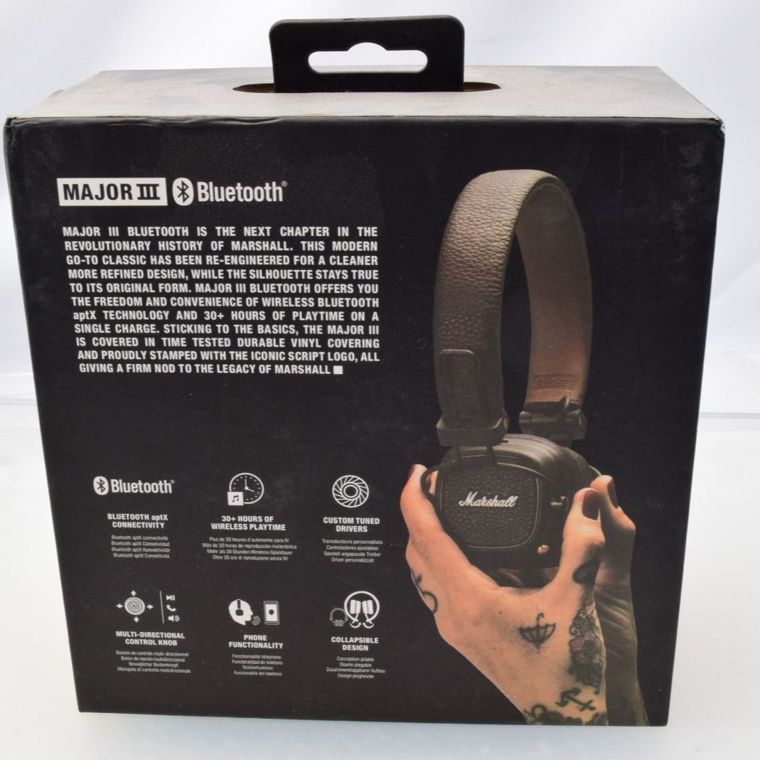 r-688☆ほぼ新☆Marshall Major III Bluetooth ワイヤレスヘッドフォン