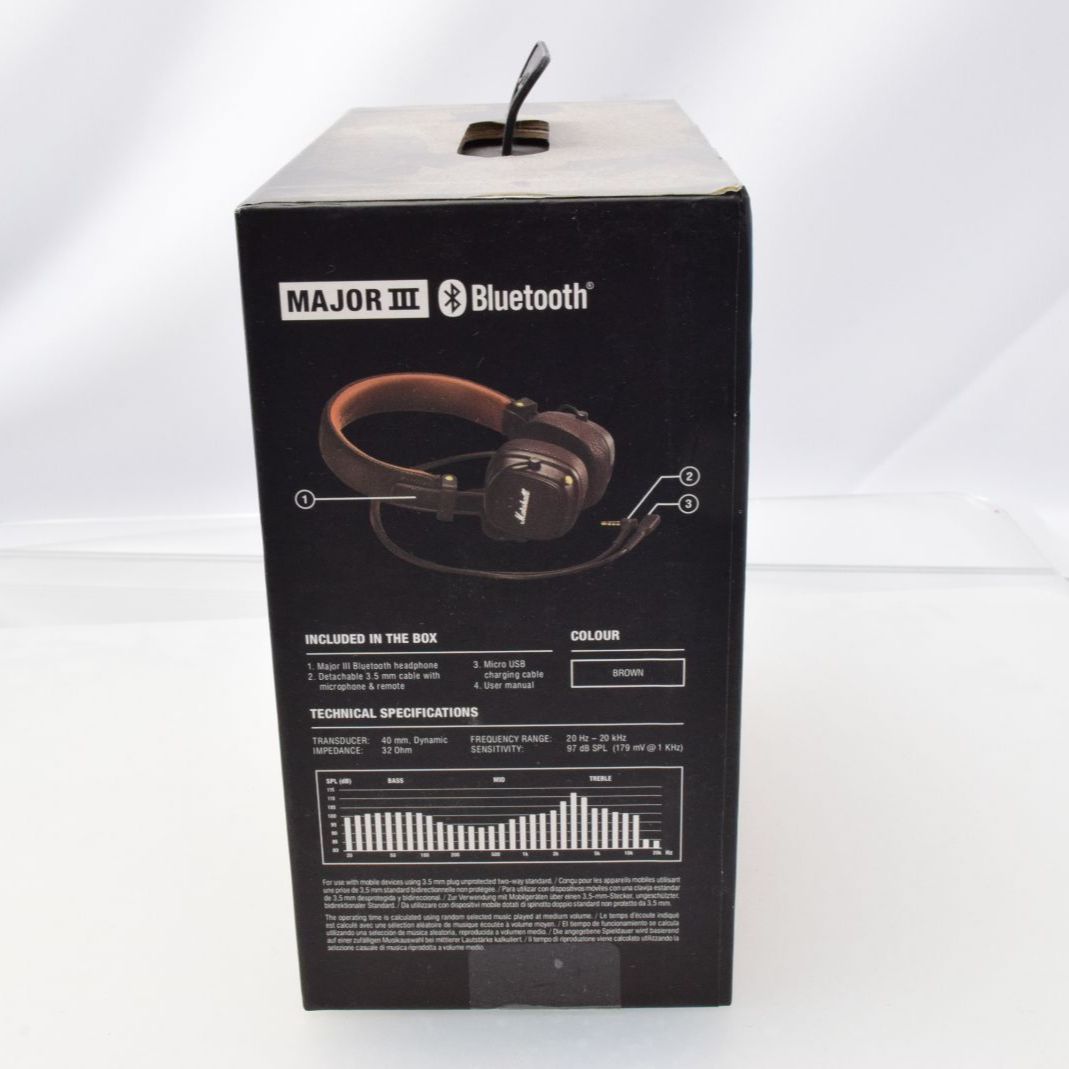 r-688☆ほぼ新☆Marshall Major III Bluetooth ワイヤレスヘッドフォン
