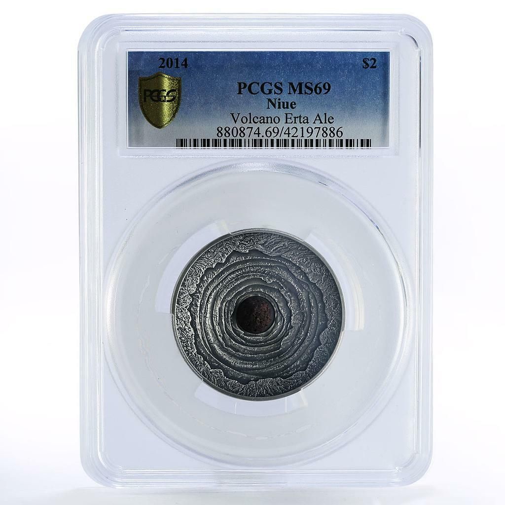 ニウエ 2ドル ボルケーノ・エルタ・アレ MS69 PCGS 銀貨 2014年 - メルカリ