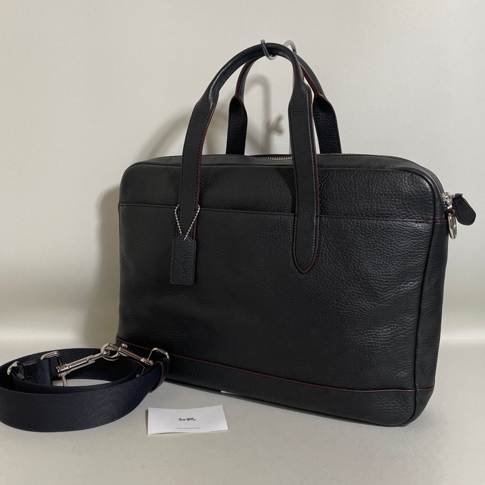 2601-125｜未使用｜コーチ ハミルトン ビジネスバッグ レザー ブラック