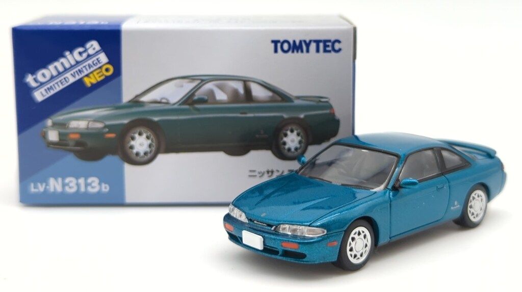 TOMYTEC TOMICA LIMITED VINTAGE NEO 日産 シルビア Q`s TypeS (青緑) 94年式 LV-N313b
