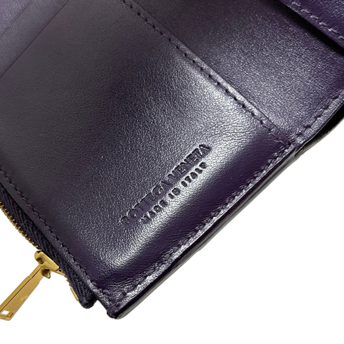BOTTEGA VENETA(ボッテガヴェネタ) 3つ折り財布 カセット パープル