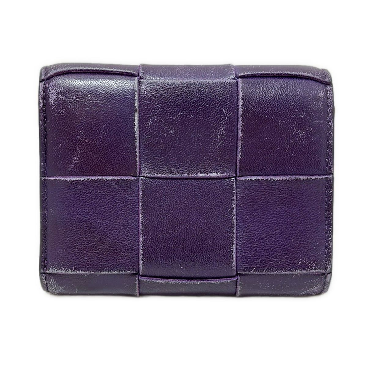 BOTTEGA VENETA(ボッテガヴェネタ) 3つ折り財布 カセット パープル