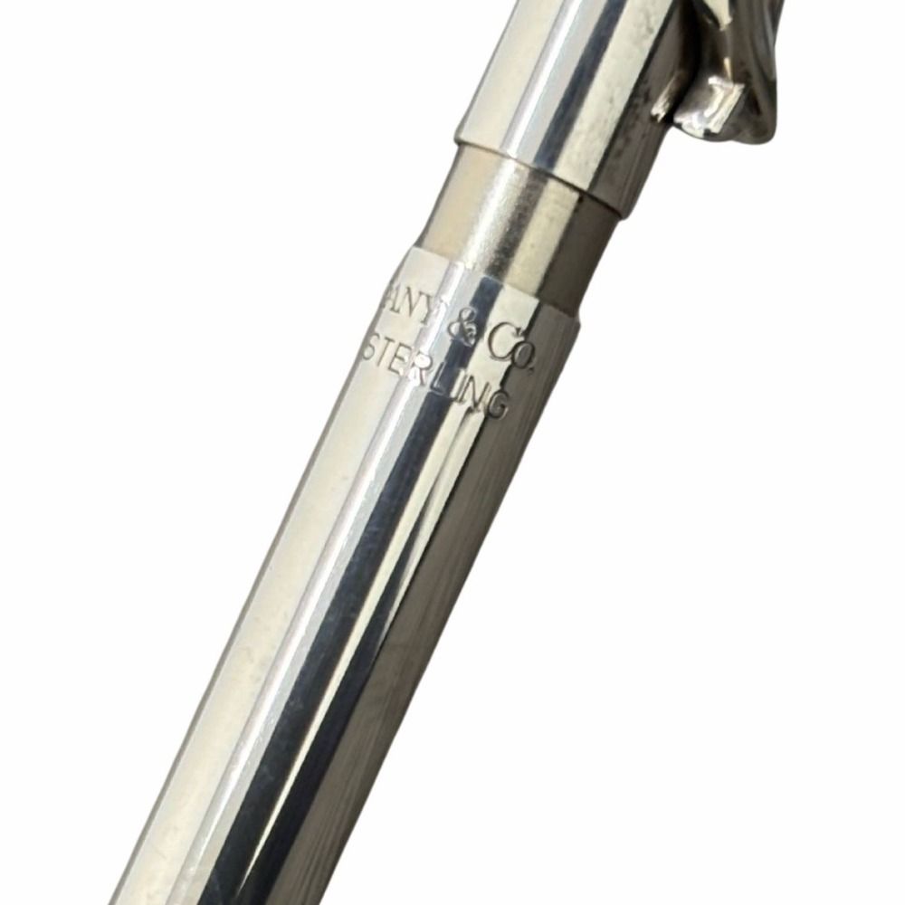 ティファニー ボールペン リボンモチーフ 回転式 黒インク シルバー925