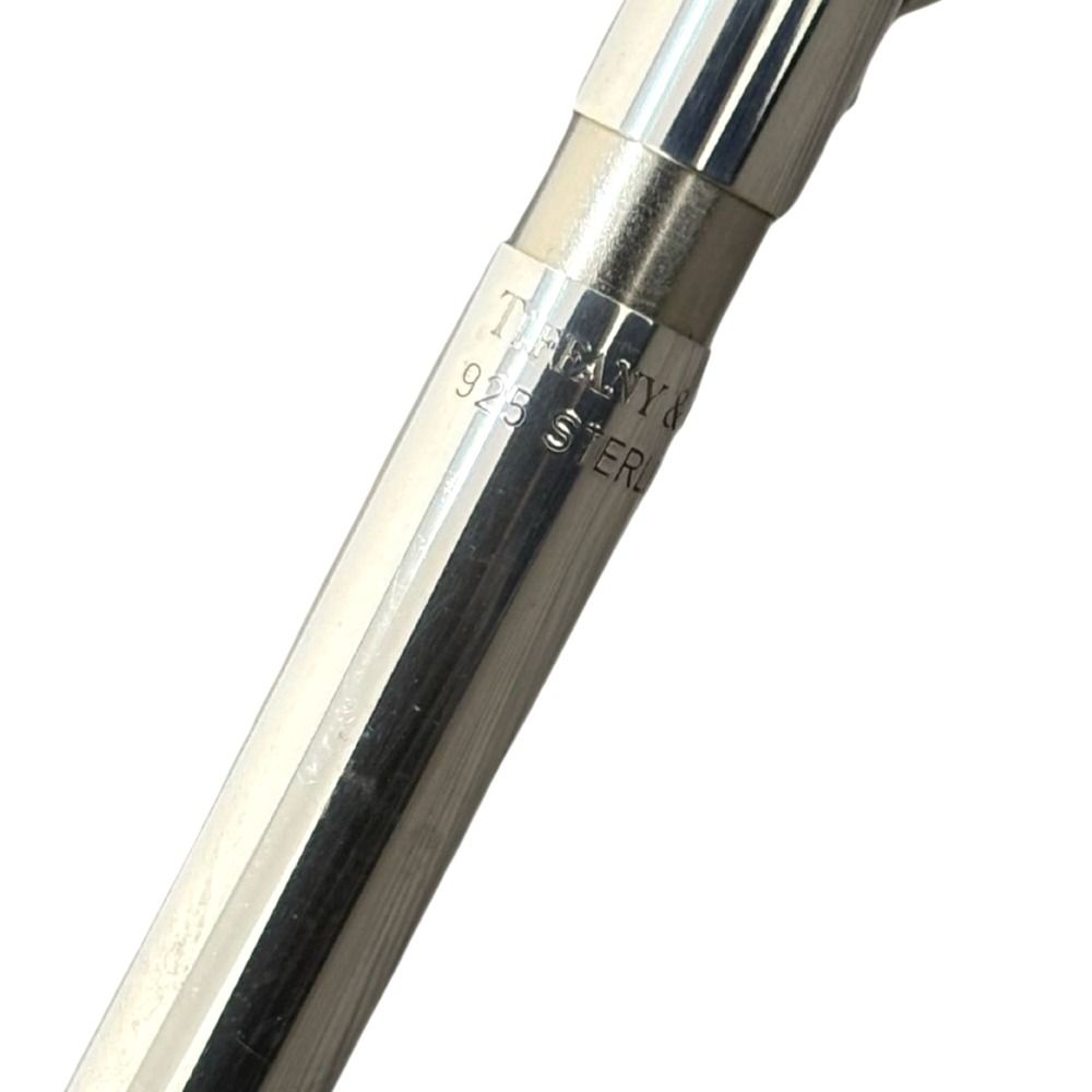 ティファニー ボールペン リボンモチーフ 回転式 黒インク シルバー925