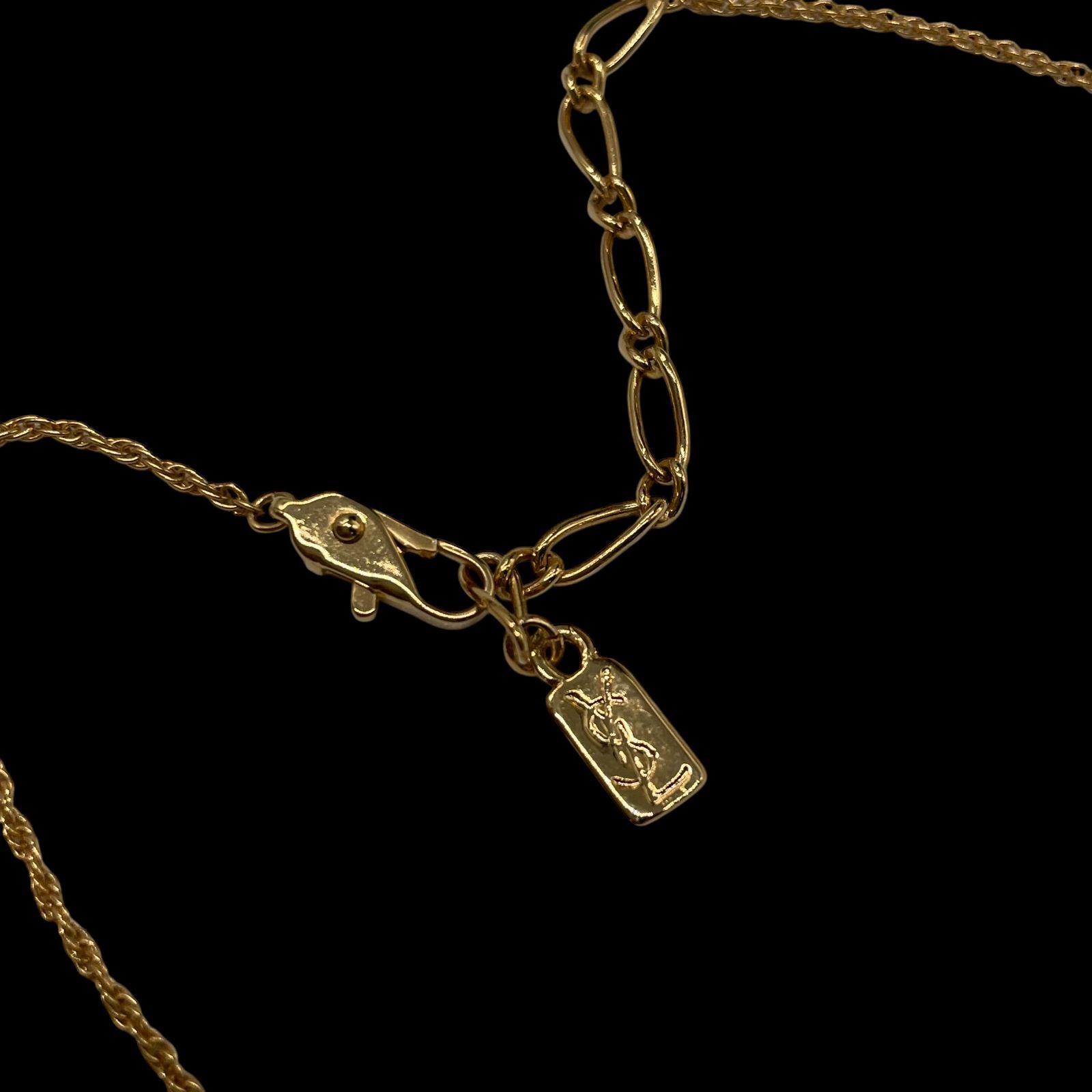 希少 Yves Saint Laurent YSL イヴ サンローラン クローバーモチーフ 