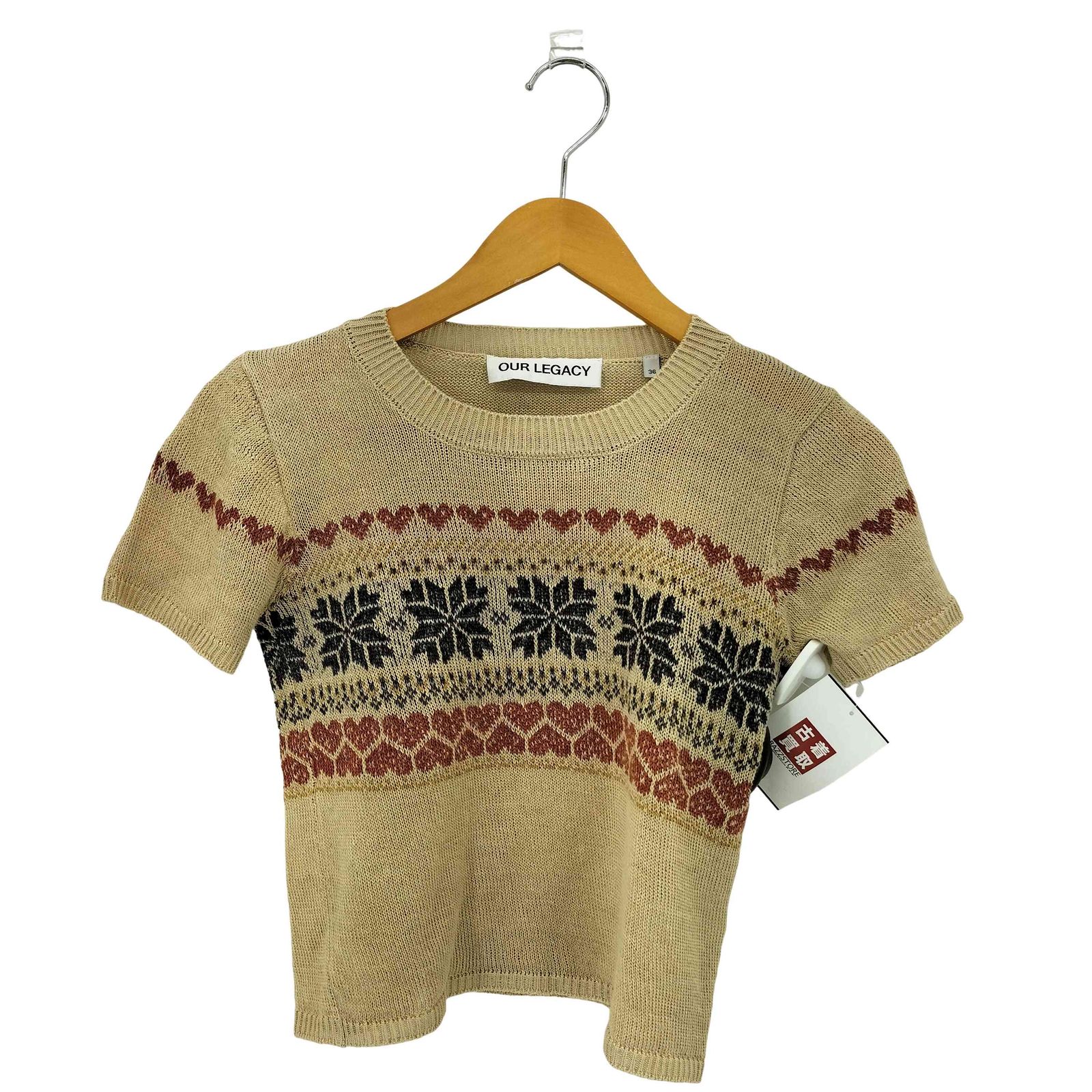 トップス Ourlegacy knitted T アワーレガシィー OUR LEGACY KNITTED CROPPED T-SHIRT ニット