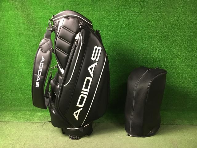 adidas/アディダス ゴルフ キャディバッグ9型【ブラック】中古！ 返品OK 【中古ゴルフ用品】adidas(アディダス) 9型/差込口の口径22.9