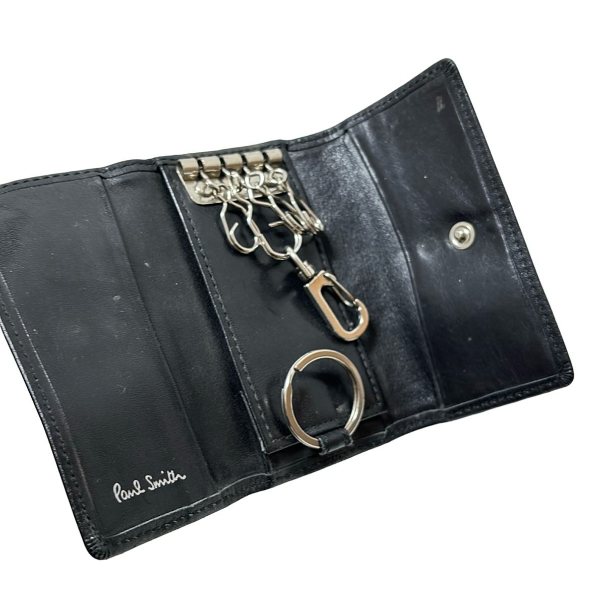 PaulSmith(ポールスミス) キーケース - 黒 4連フック レザー - メルカリ