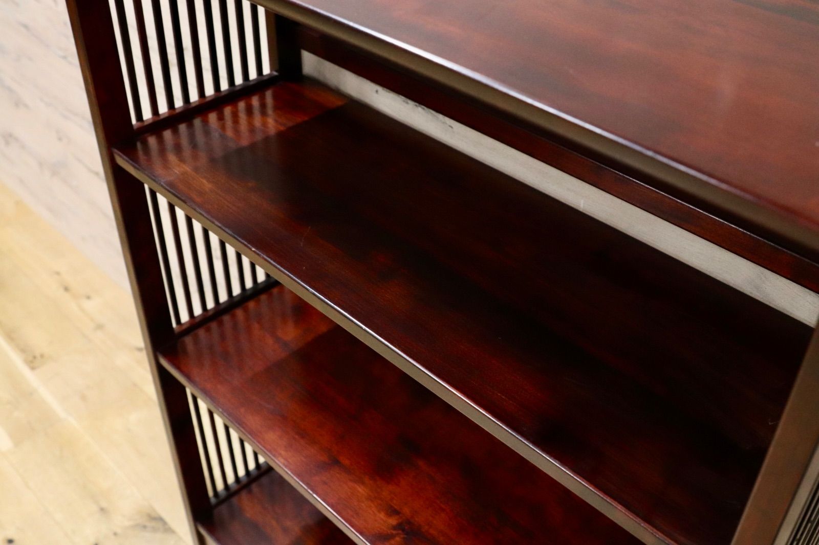 GMIS493○九州民芸家具 茶棚 ブックシェルフ ラック 棚 ミズメザクラ