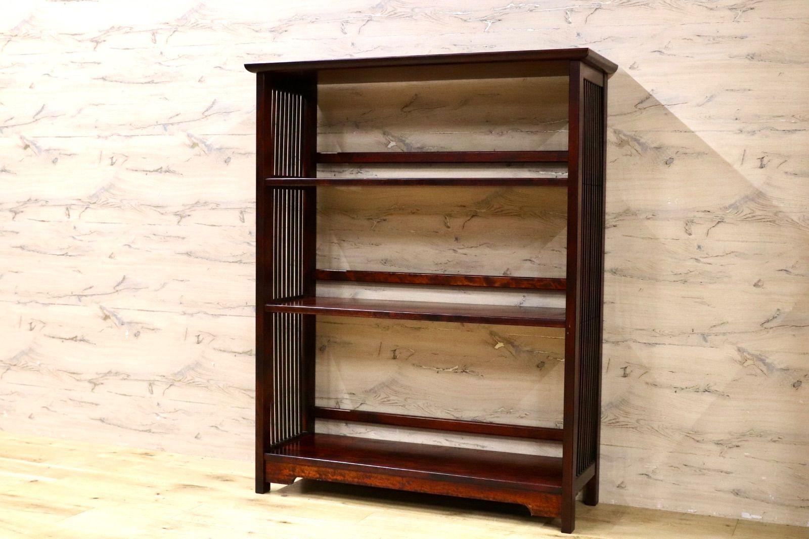 GMIS493○九州民芸家具 茶棚 ブックシェルフ ラック 棚 ミズメザクラ