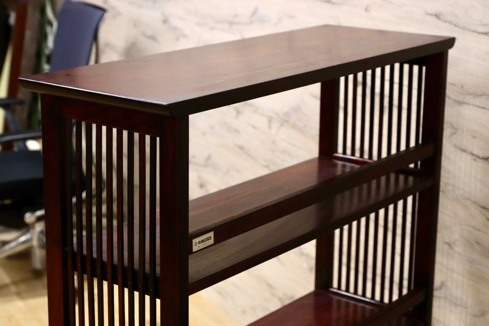 GMIS493○九州民芸家具 茶棚 ブックシェルフ ラック 棚 ミズメザクラ