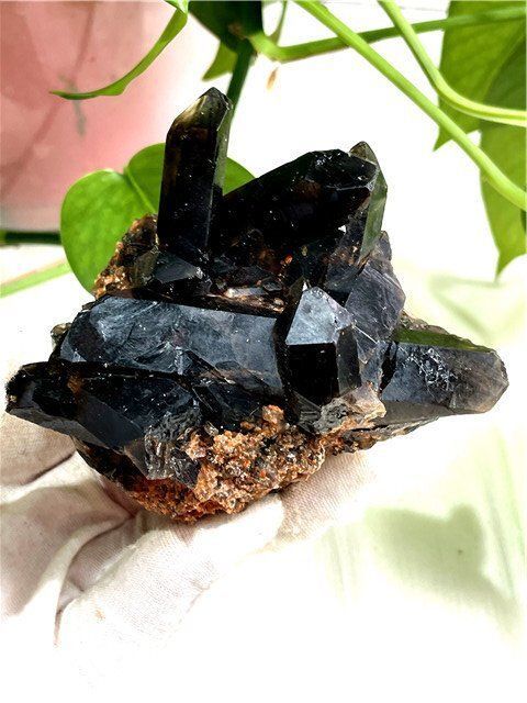 AAA級【魔除け】◇天然モリオン(黒水晶）クラスターYT8C6/55C12A