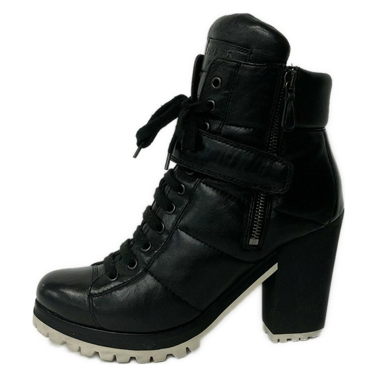 PRADA SPORT(プラダスポーツ) ショートブーツ 38 レディース - 黒