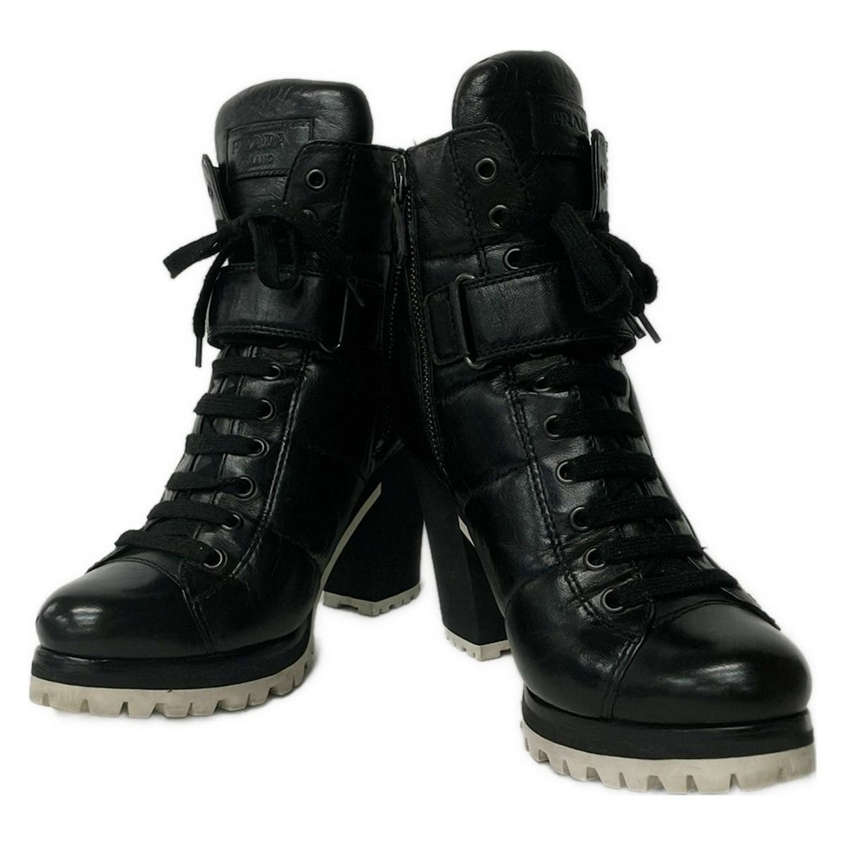 PRADA SPORT(プラダスポーツ) ショートブーツ 38 レディース - 黒