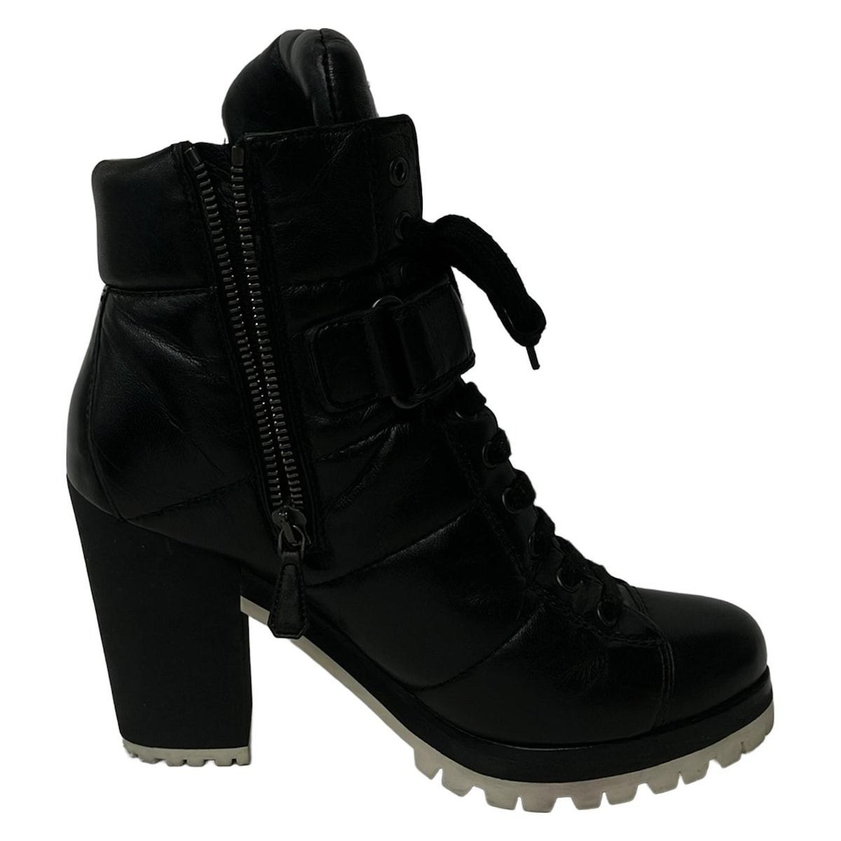 PRADA SPORT(プラダスポーツ) ショートブーツ 38 レディース - 黒