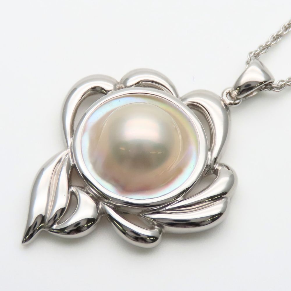 中古】 タサキ ネックレス マベパール シルバー925 パール 約13.7g