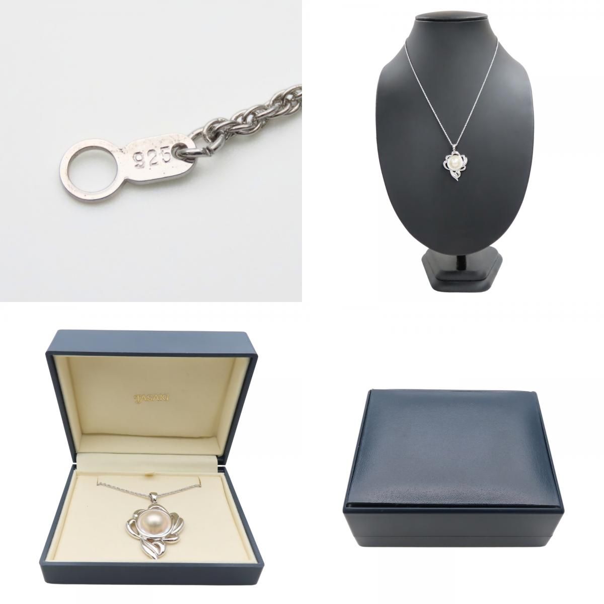 中古】 タサキ ネックレス マベパール シルバー925 パール 約13.7g