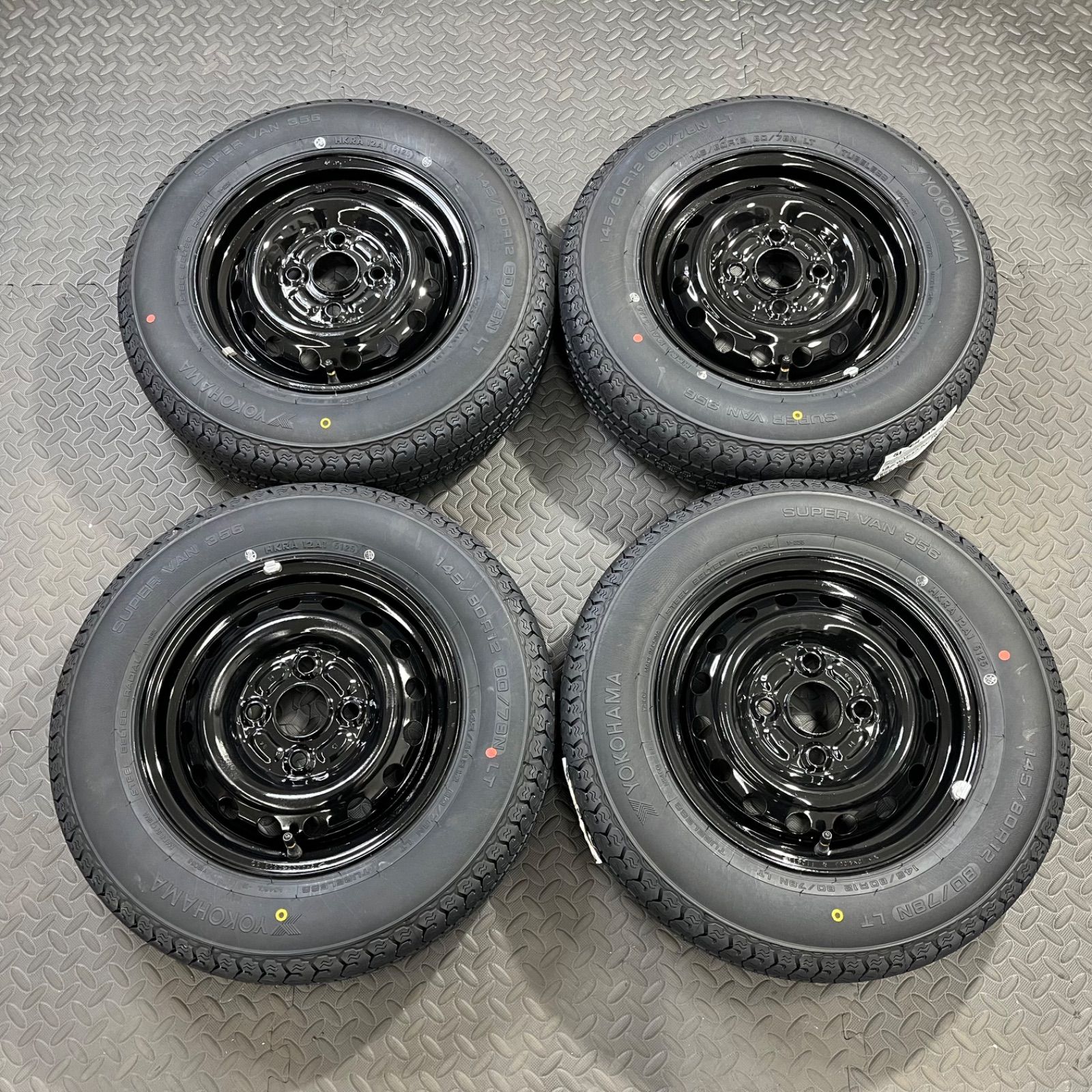 25年製 新品タイヤ 145/80R12 80/78N LT ヨコハマ スーパーバン356(夏