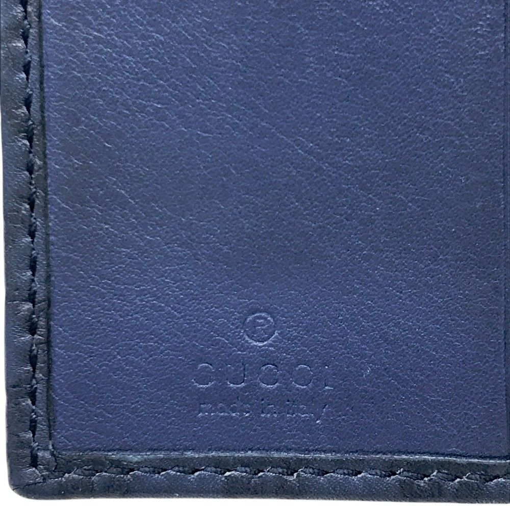 GUCCI グッチ 278633 6連キーケース グッチシマ レザー GG柄 ネイビー