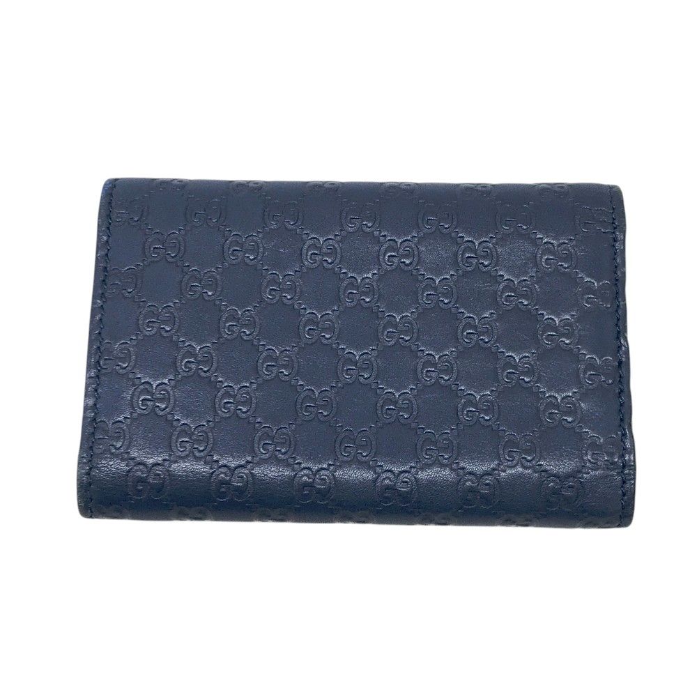 GUCCI グッチ 278633 6連キーケース グッチシマ レザー GG柄 ネイビー