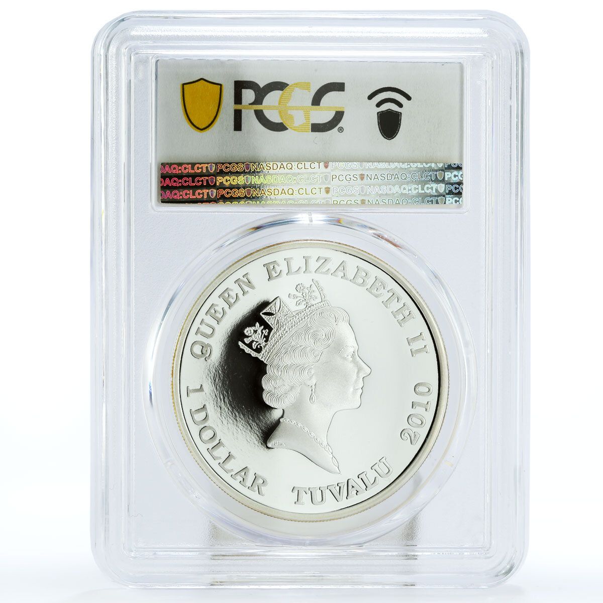 2010 ツバル バンクーバー五輪 金メダル記念 キム・ヨナ 銀貨 PCGS