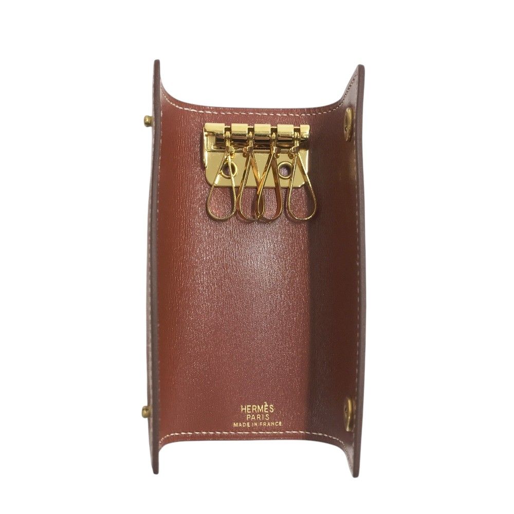 HERMES エルメス D刻印 4連キーケース セリエ ブラウン系