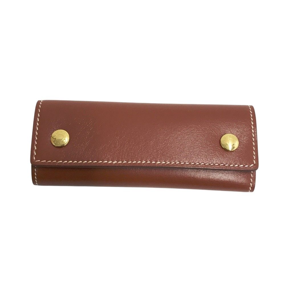 HERMES エルメス D刻印 4連キーケース セリエ ブラウン系