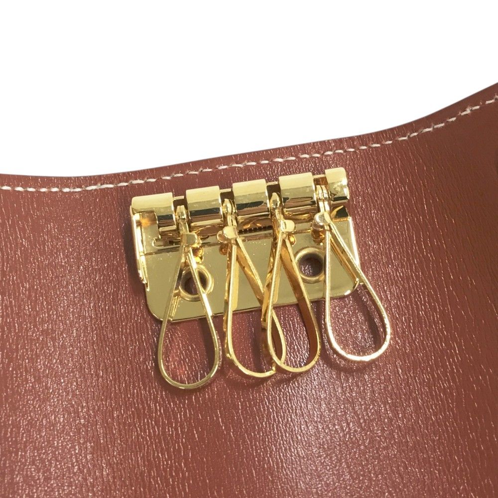 HERMES エルメス D刻印 4連キーケース セリエ ブラウン系