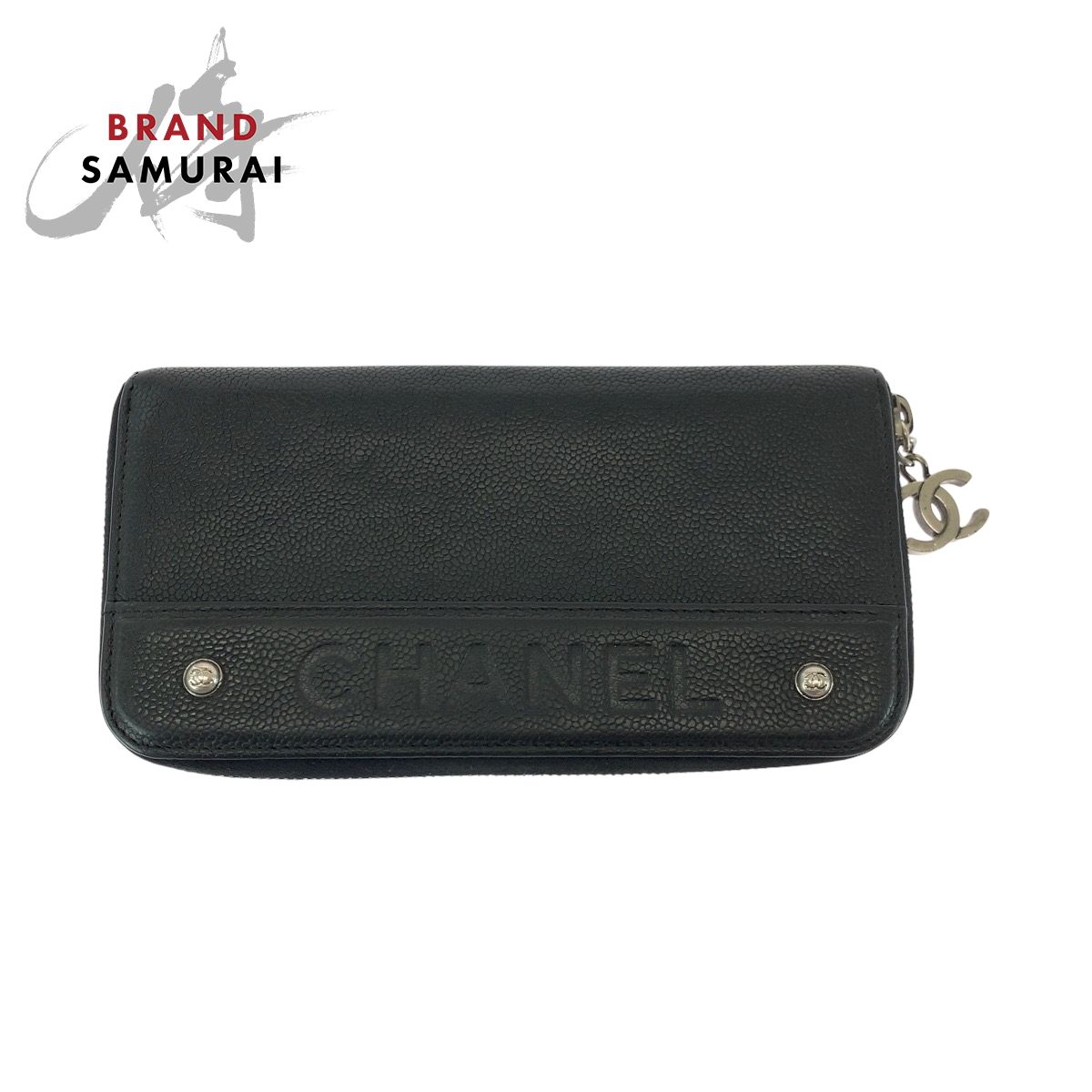 CHANEL シャネル ココマーク ブラック 黒 シルバー金具 キャビアスキン 