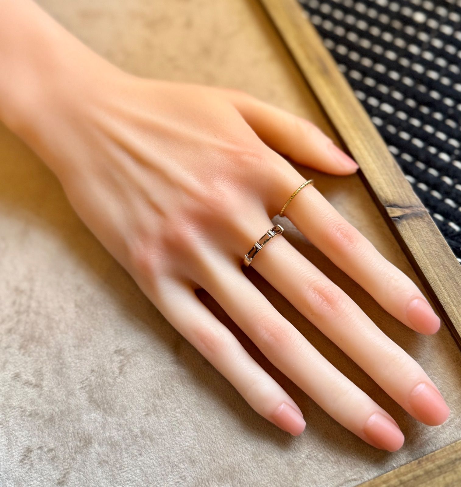 ヴァンドーム青山◇K18PG*18号*スモーキークォーツ*ストレートリング