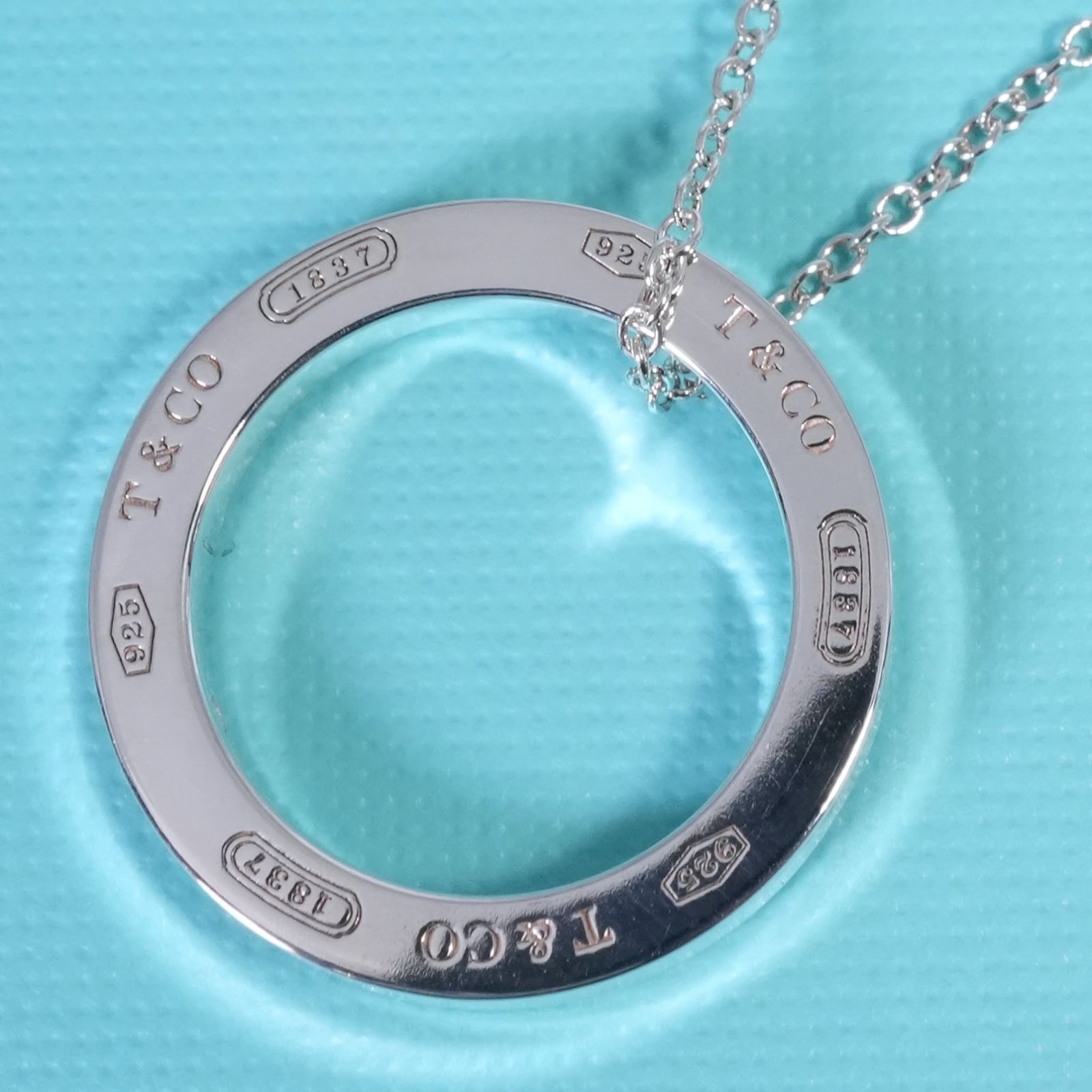 極美品ティファニー 1837 ナロー サークル シルバーネックレス25-2963