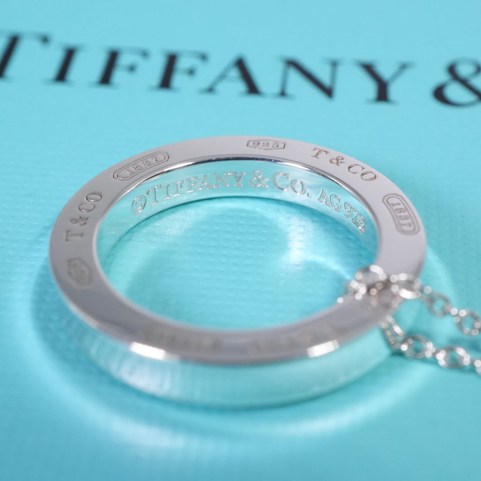 極美品ティファニー 1837 ナロー サークル シルバーネックレス25-2963