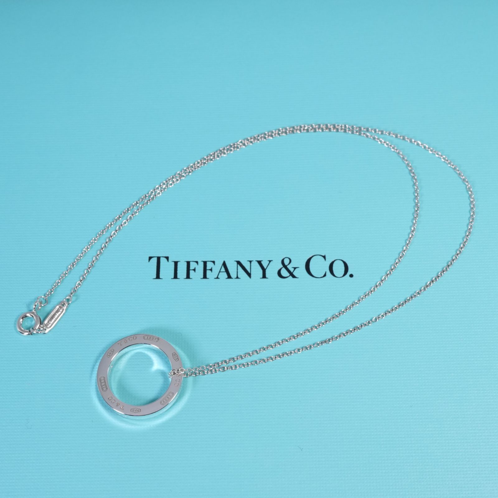 極美品ティファニー 1837 ナロー サークル シルバーネックレス25-2963