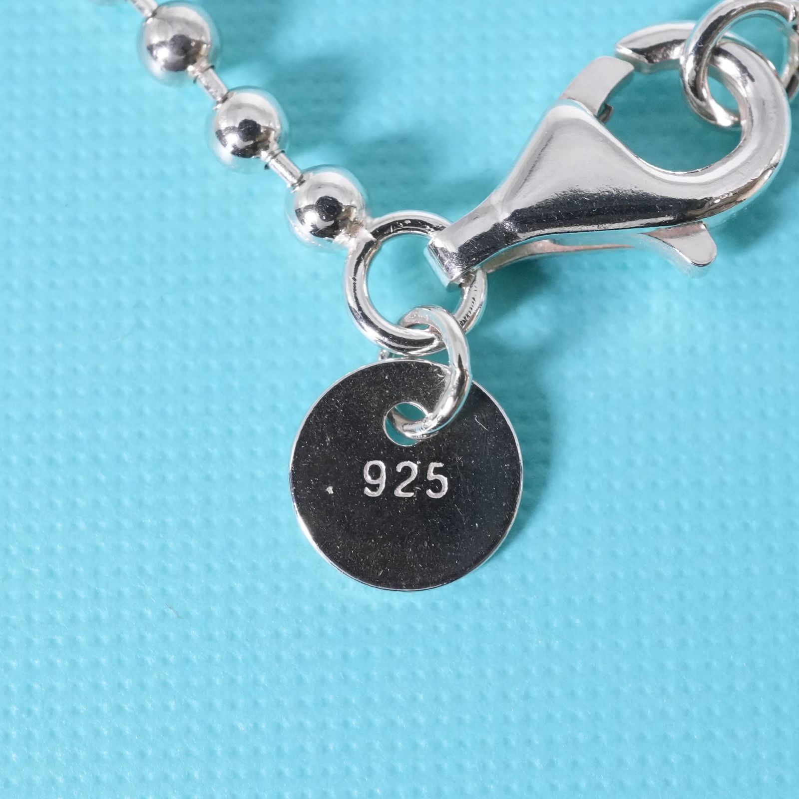 極美品80cmティファニーボールチェーンロングシルバーネックレス/25