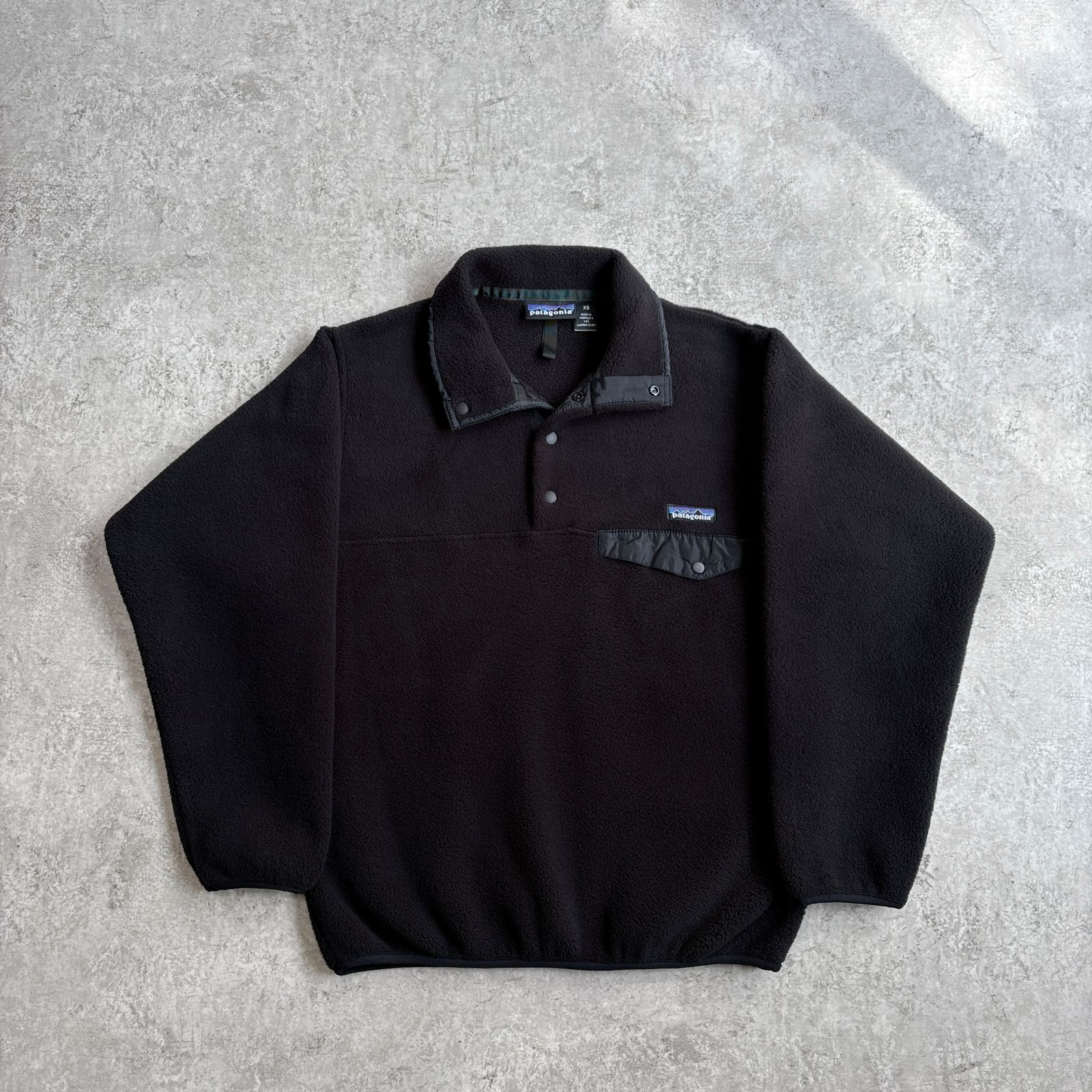 90s 1994年 USA製 patagonia Synchilla Snap T Pullover 【 black 】XS 