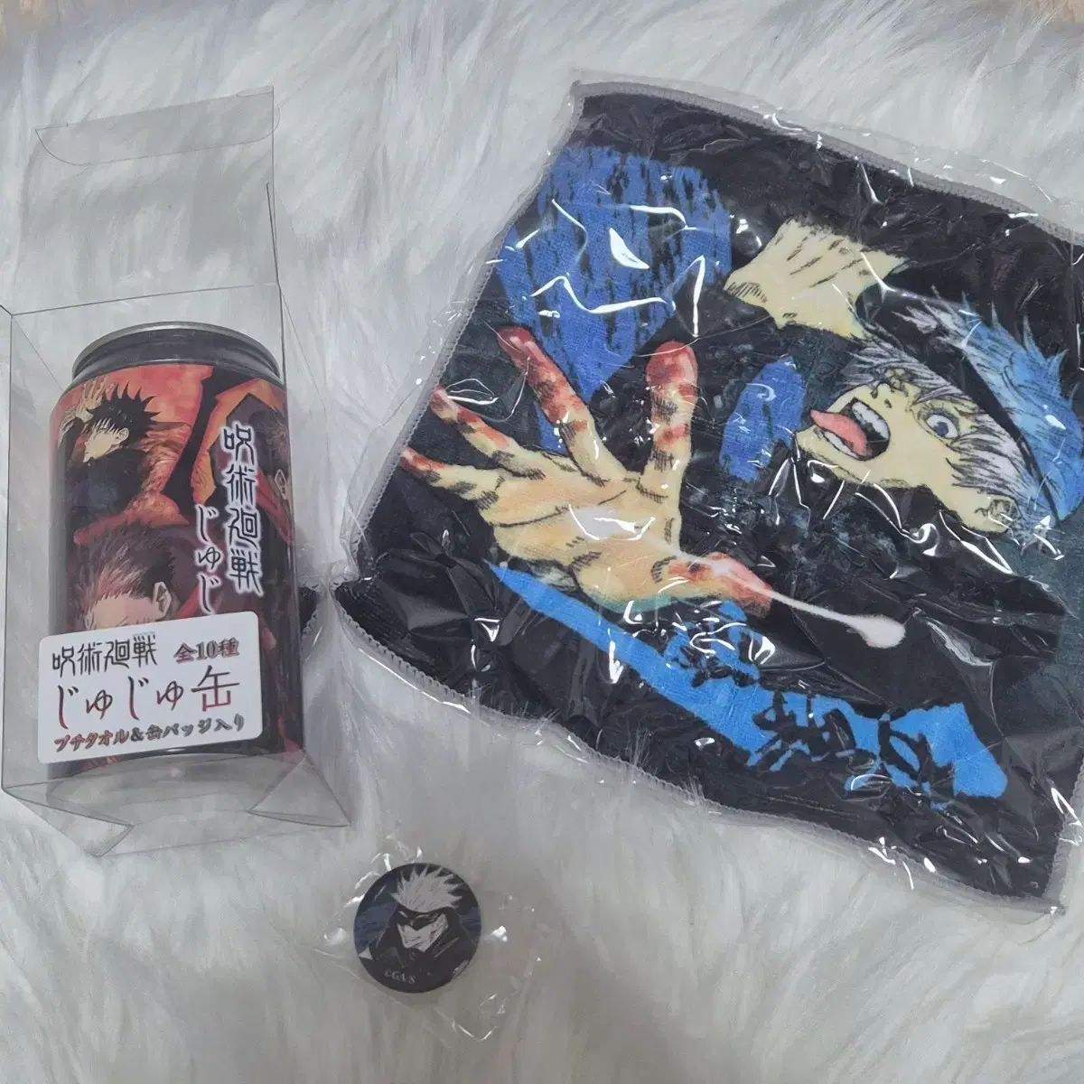 呪術廻戦 五条 悟 缶バッジ タオル セット - メルカリ