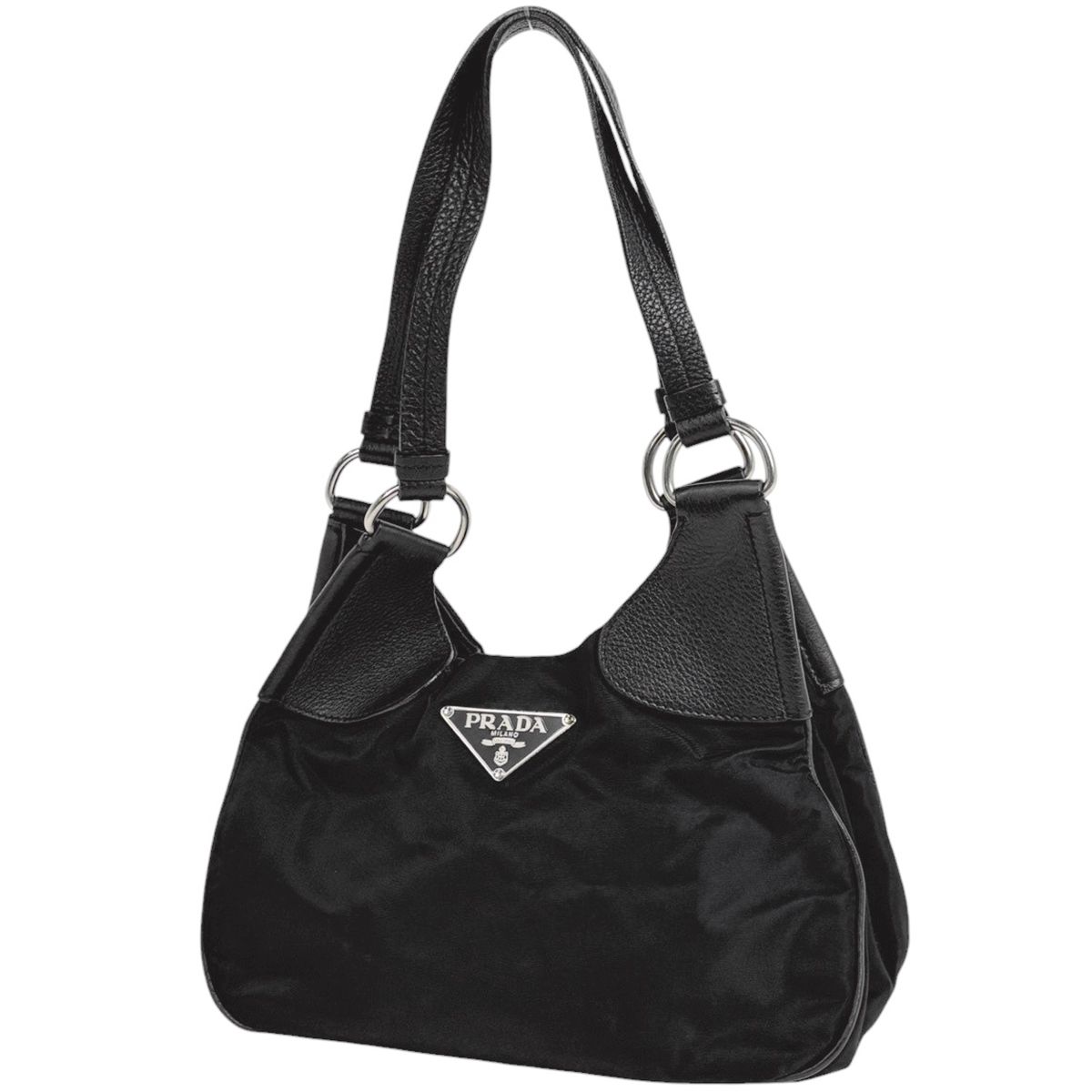 プラダ PRADA ロゴプレート ショルダーバッグ 肩掛け ハンドバッグ